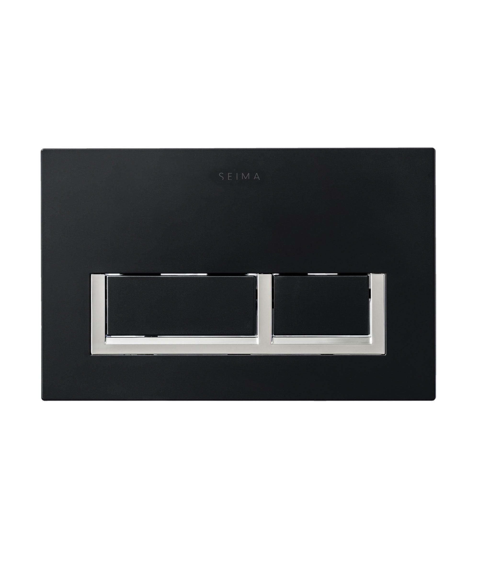 Seima Flush Plate Square Matte Black Sto-B400-B - Burdens Plumbing