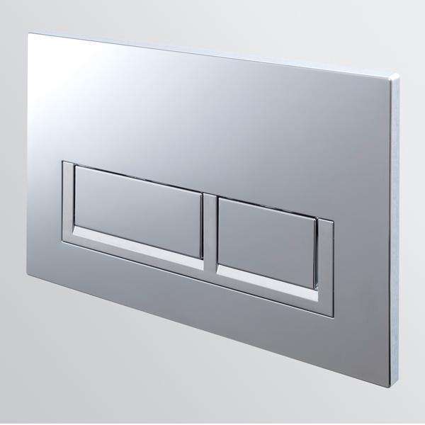 Seima Flush Plate Square Satin Chrome Sto-B400-S - Burdens Plumbing