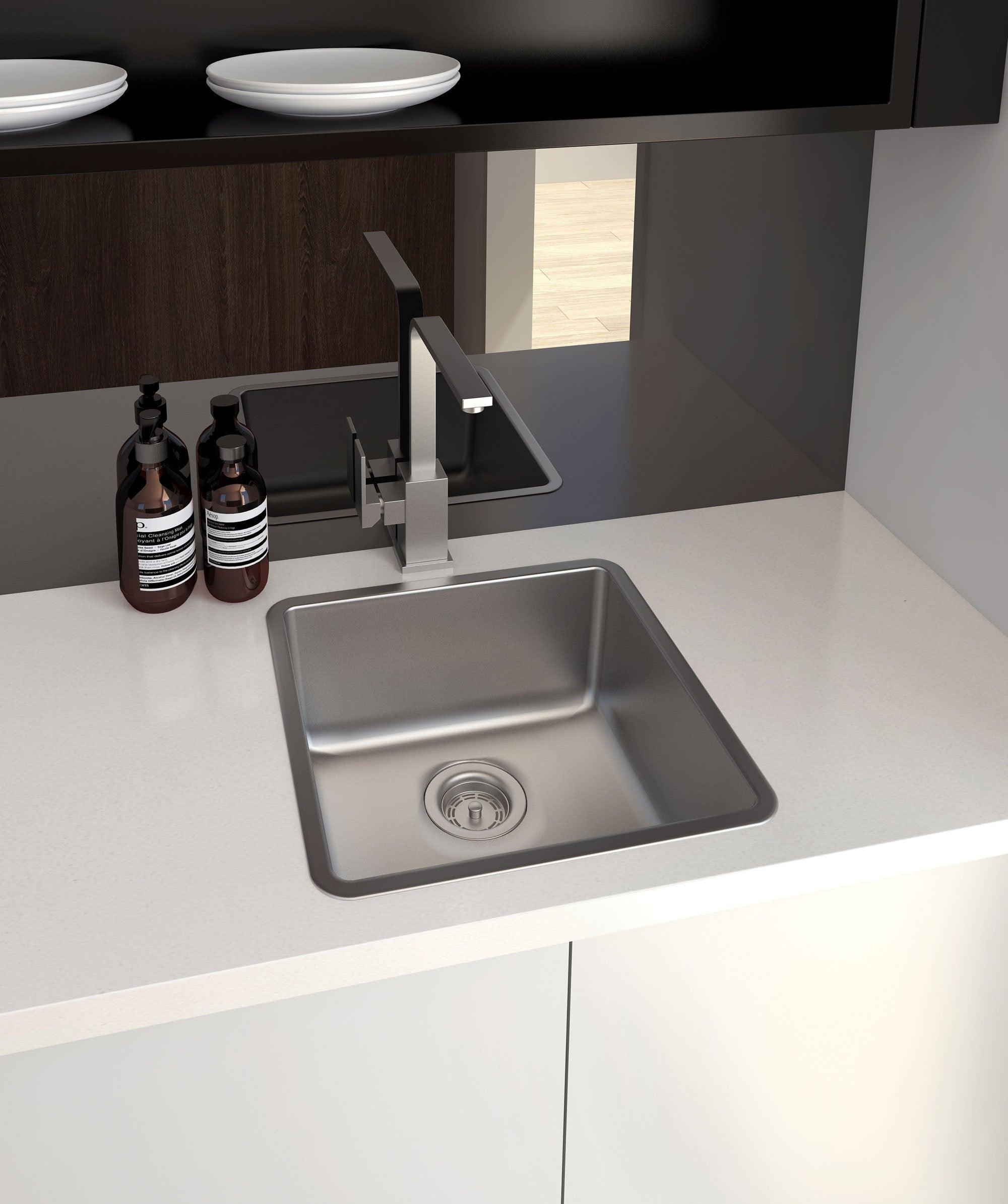 SEIMA KUBIC SINGLE BOWL SINK 400X400X200MM S/STEEL UNDER MOUNT - Burdens Plumbing