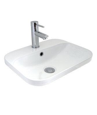 SEIMA LIMNI 450 INSET ABOVE COUNTER BASIN WHITE 1TH 191082 - Burdens Plumbing