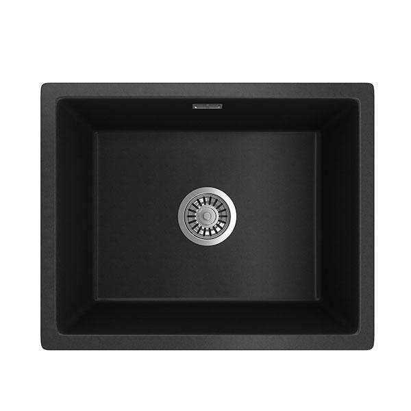 SEIMA OROS 550 ARQSTONE SINK 1 BOWL BLACK 550X440X210MM - Burdens Plumbing
