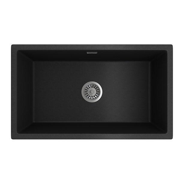 SEIMA OROS 750 ARQSTONE SINK 1 BOWL BLACK 750X440X210MM - Burdens Plumbing