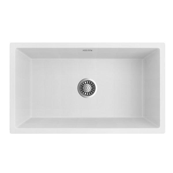 SEIMA OROS 750 ARQSTONE SINK 1 BOWL WHITE 750X440X210MM - Burdens Plumbing
