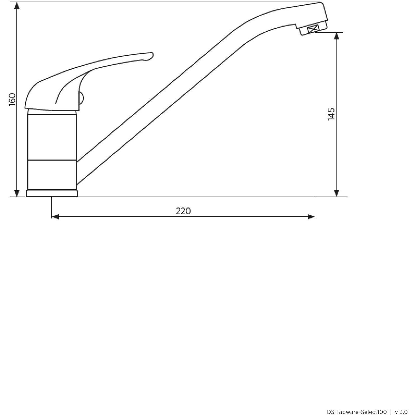 Seima Select 100K Loop Handle Kitchen Mixer Chrome Smt-102K - Burdens Plumbing