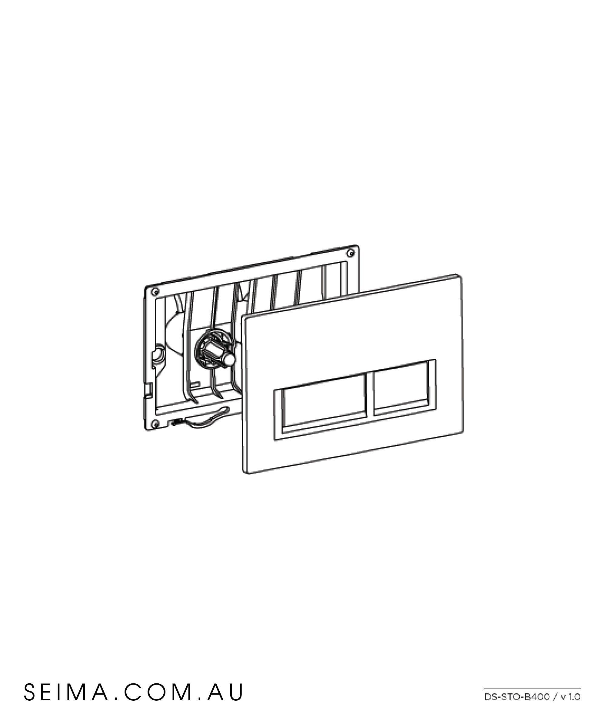 Seima Series 400 Flush Button Chrome Plate Sto-B400-C - Burdens Plumbing