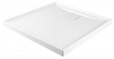 SHOWER BASE MARBLETREND 900X900 DAINTREE 4 TILE FLANGE WHITE - Burdens Plumbing