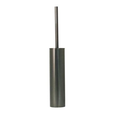 STREAMLINE ARCISAN ROUND WALL/FLOOR TOILET BRUSH HOLDER BRUSHED GUN METAL - Burdens Plumbing