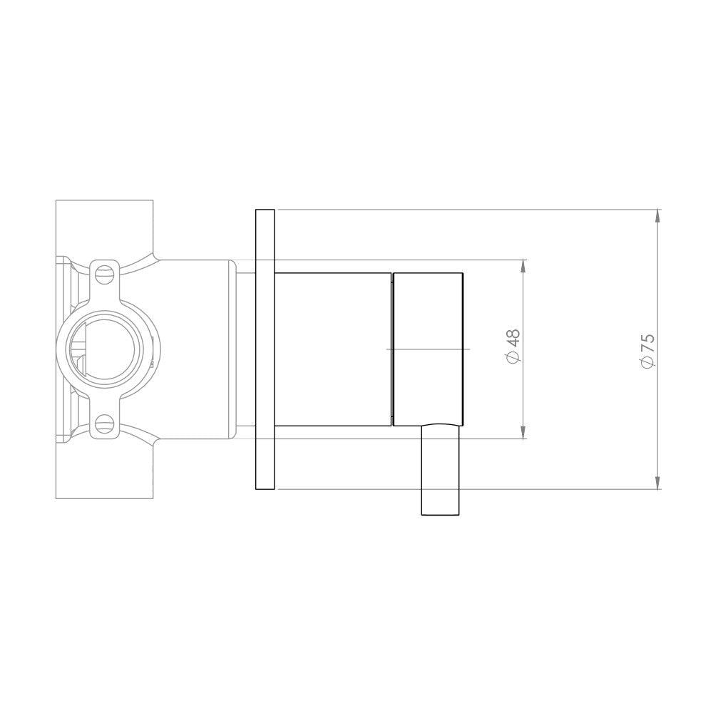 STREAMLINE ARCISAN UNIVERSAL IN WALL BODY FOR 3 WAY DIVERTER ARB5144 - Burdens Plumbing