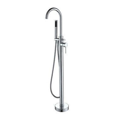 STREAMLINE AXUS PIN LEVER FREE STANDING MIXER WITH HANDSHOWER MATTE BLACK - Burdens Plumbing