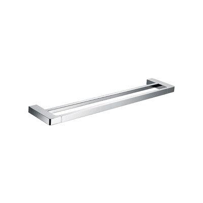STREAMLINE ENEO DOUBLE TOWEL RAIL 60CM SATIN NICKEL EN03D.SN - Burdens Plumbing