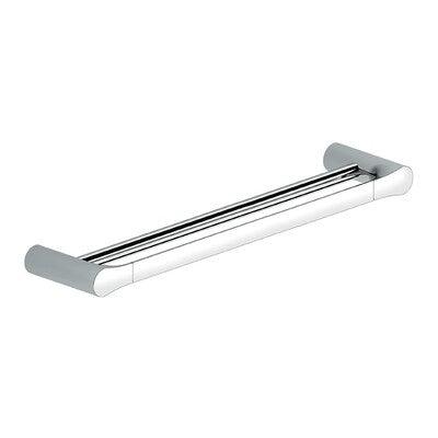 STREAMLINE SYNERGII DOUBLE TOWEL RAIL 800MM WHITE/CHROME - Burdens Plumbing