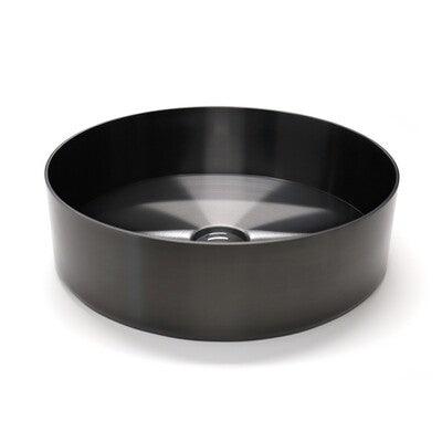 STREAMLINE VENN 400MM STEEL ABOVE COUNTER BASIN BRUSHED IRON - Burdens Plumbing