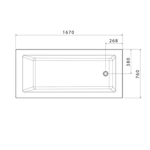 STYLUS NEWBURY 1525 ISLAND BATH 1525 X 760 X468 WHITE - Burdens Plumbing