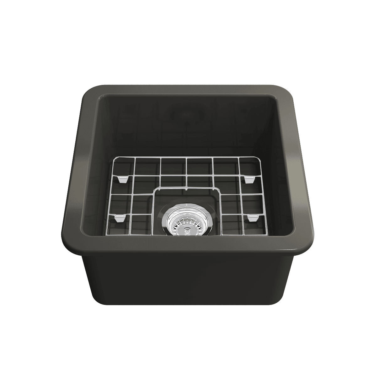 T&H CUISINE 46 X 46 INSET / UNDERMOUNT FINE FIRECLAY SINK MATTE BLACK - Burdens Plumbing