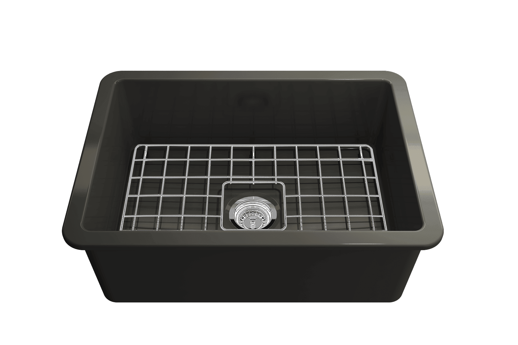 T&H CUISINE 68 X 48 INSET / UNDERMOUNT FINE FIRECLAY SINK MATTE BLACK - Burdens Plumbing