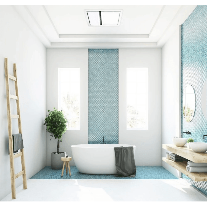 Tastic Luminate Single 3 In 1 Bathroom Heater, Exhaust Fan & Light - White - Burdens Plumbing