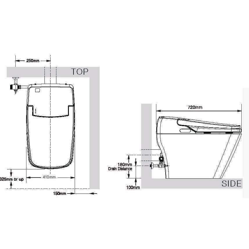 The Bidet Shop Throne King Ceramic S Trap Bidet Toilet - Burdens Plumbing
