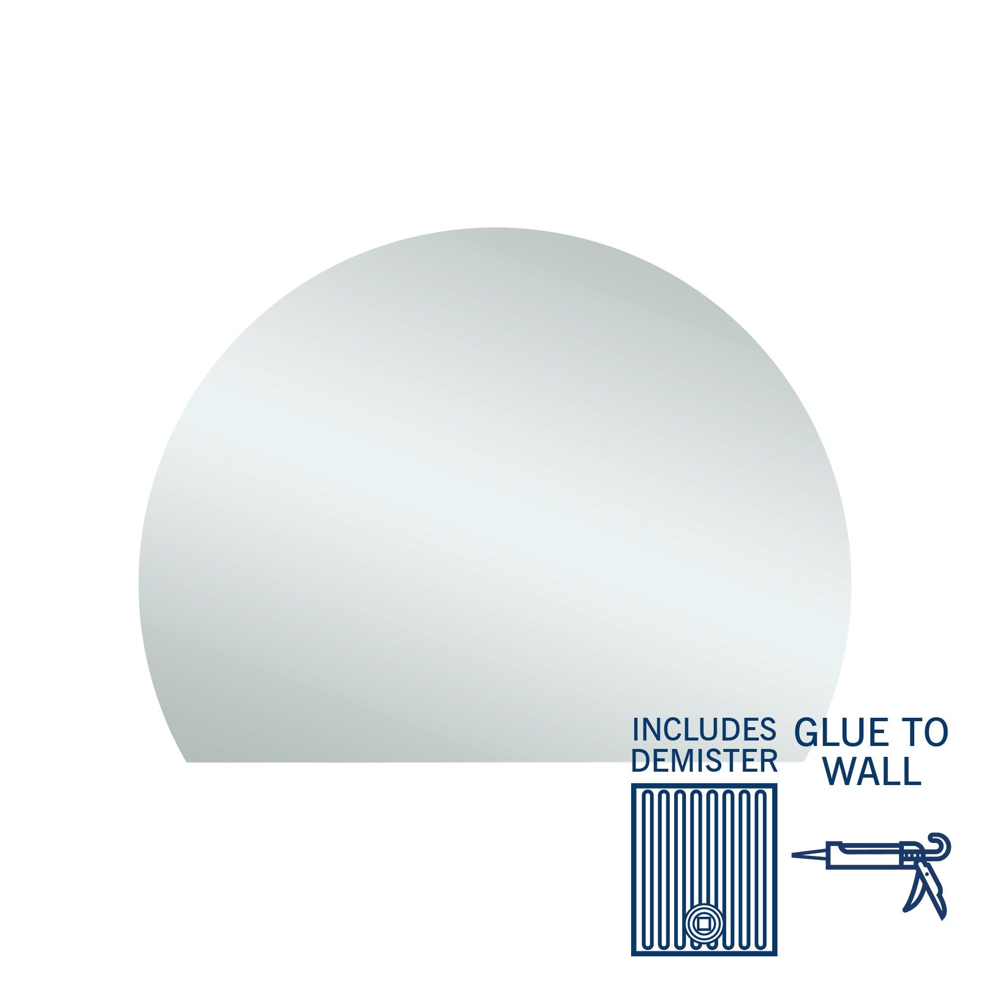 Thermogroup Hd1290Gt D-Shaped Polished Edge Mirror With Demister - Burdens Plumbing