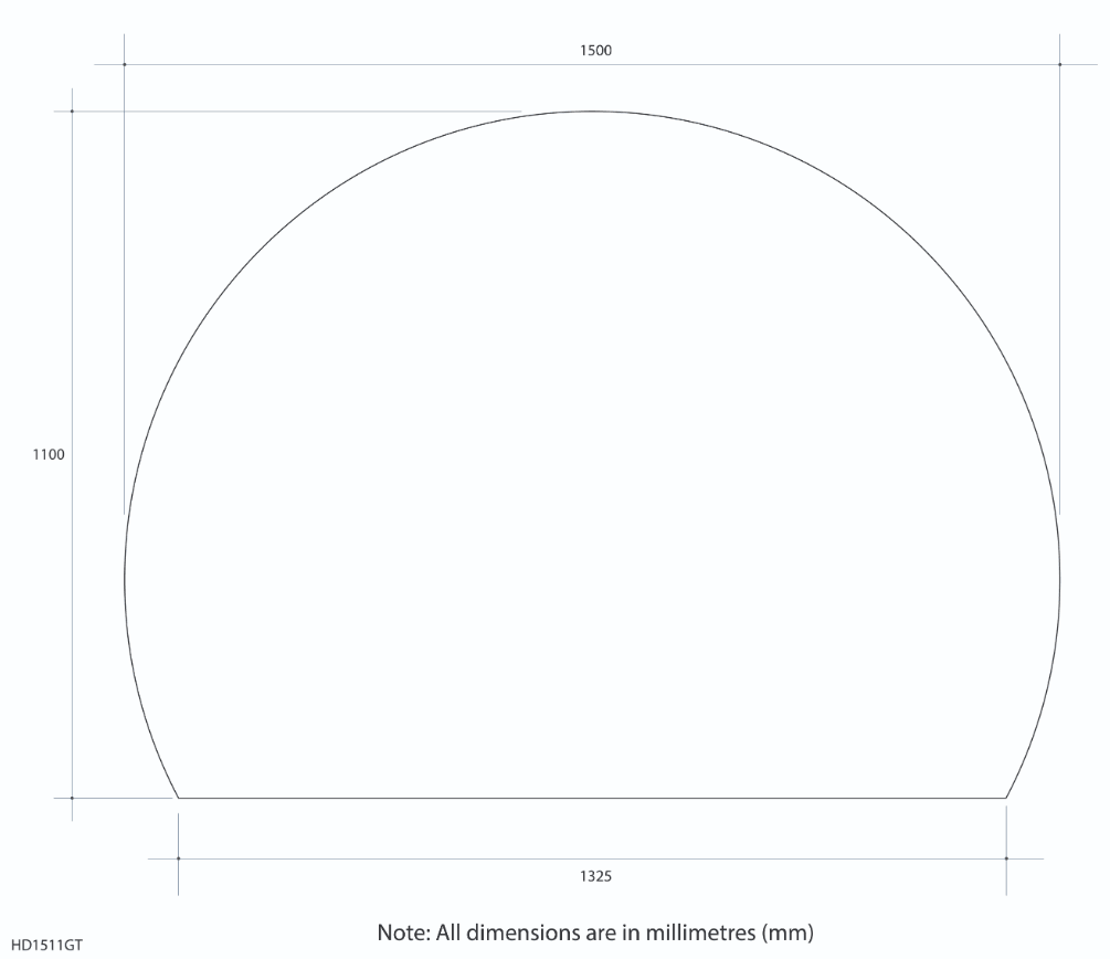 Thermogroup Hd1511Gt D-Shaped Polished Edge Mirror With Demister - Burdens Plumbing