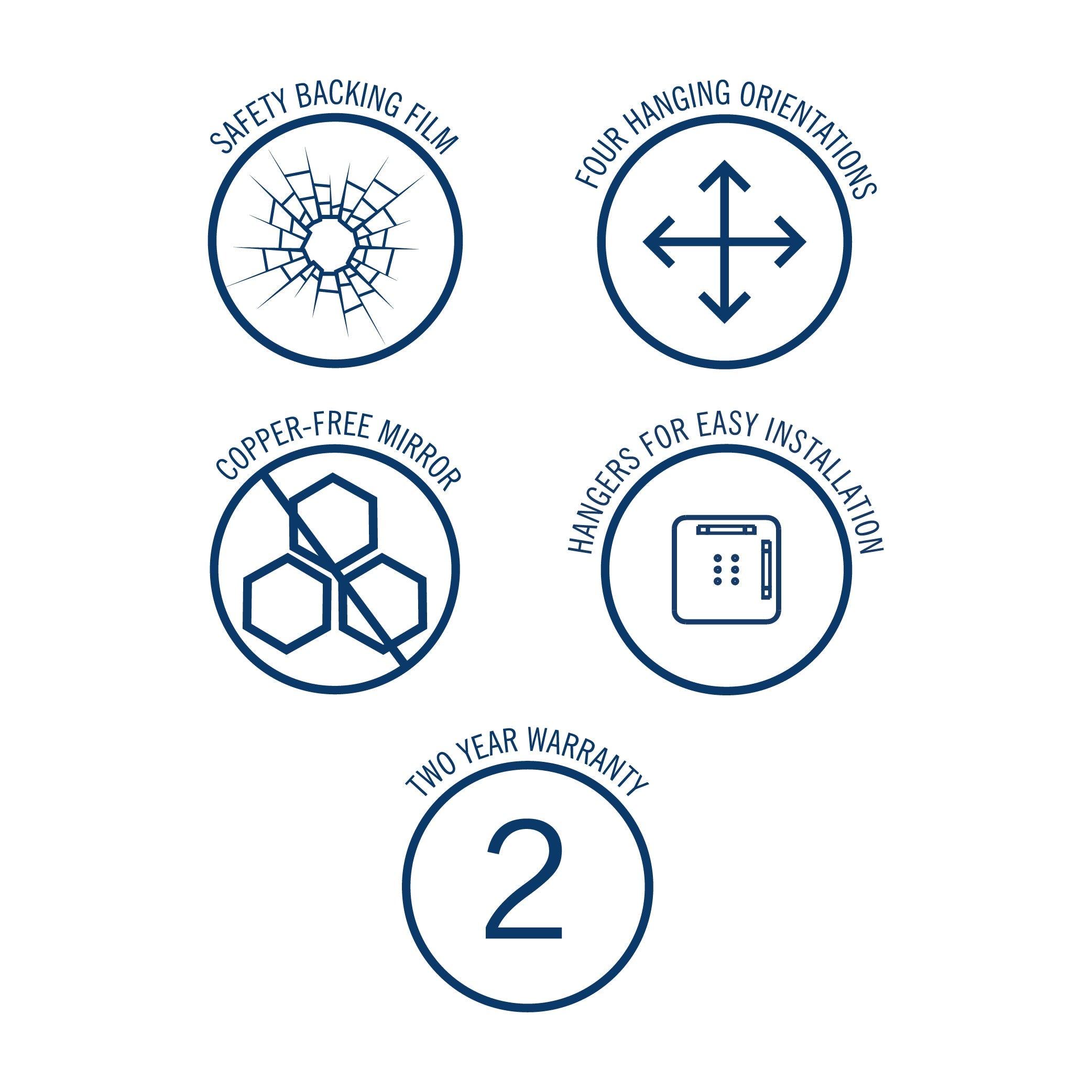 Thermogroup Hd1511Hn D-Shaped Polished Edge Mirror - Burdens Plumbing