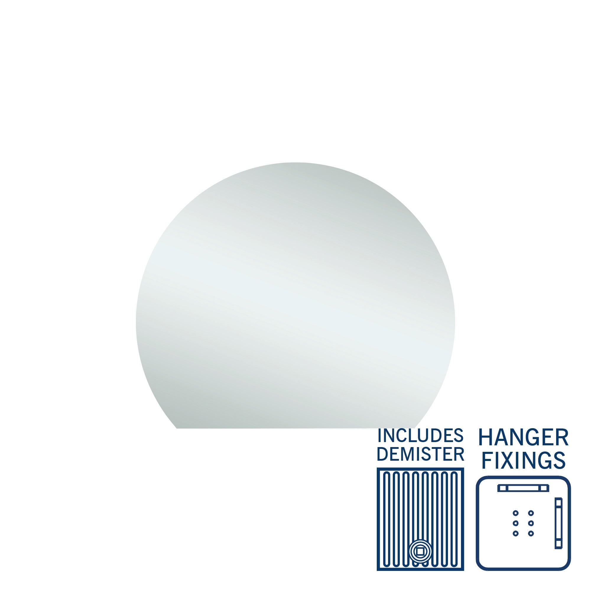 Thermogroup Hd9075Hn D-Shaped Polished Edge Mirror With Demister - Burdens Plumbing