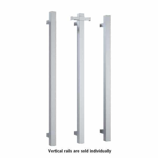Thermogroup Straight Square Vertical Single Bar Heated Towel Rail - Burdens Plumbing