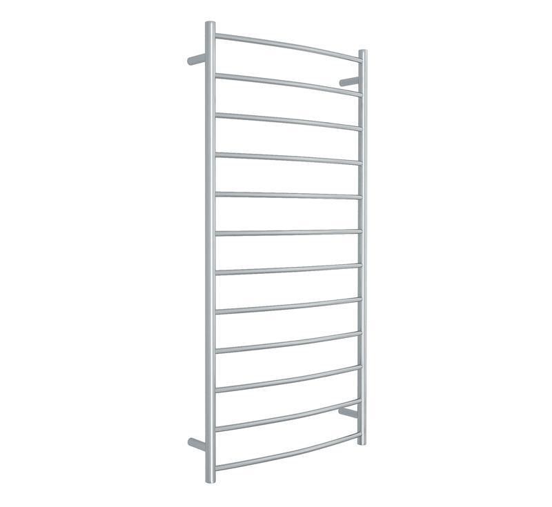 Thermorail 12 Curved Bar Heated Rail 700 X1400 - Polished Stainless Steel - Burdens Plumbing