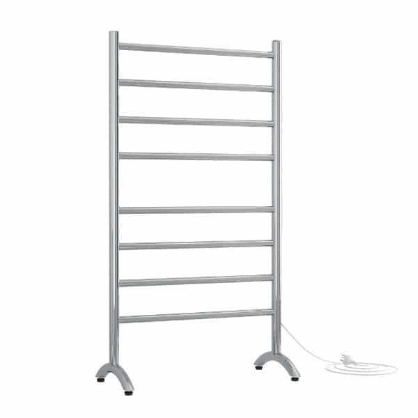 Thermogroup 8 Bar Straight Round Freestanding Heated Towel Rail 600mm - Burdens Plumbing