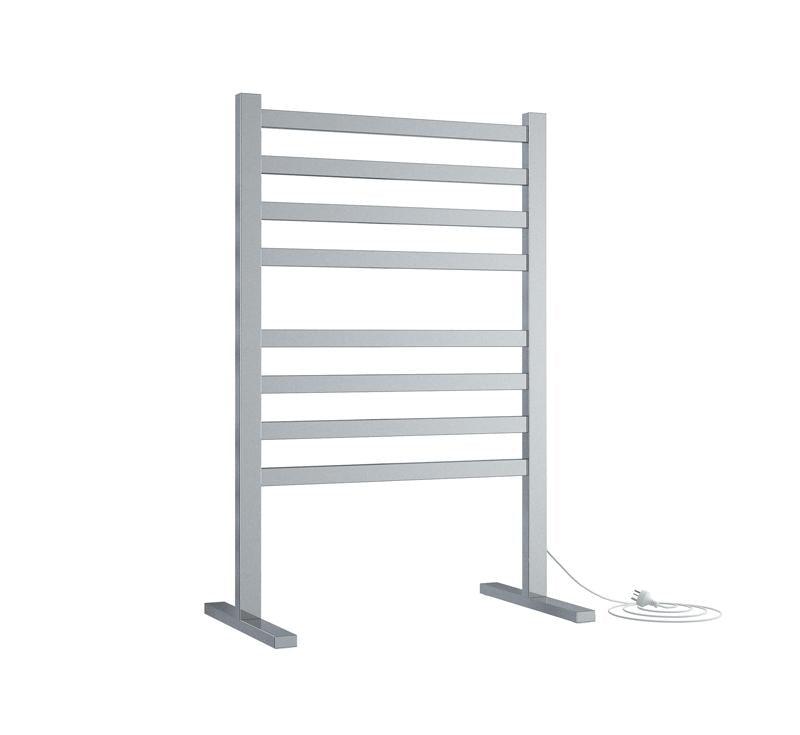 Thermorail Square 8 Bar Freestanding Heated Rail 590X900 - Polished - Burdens Plumbing
