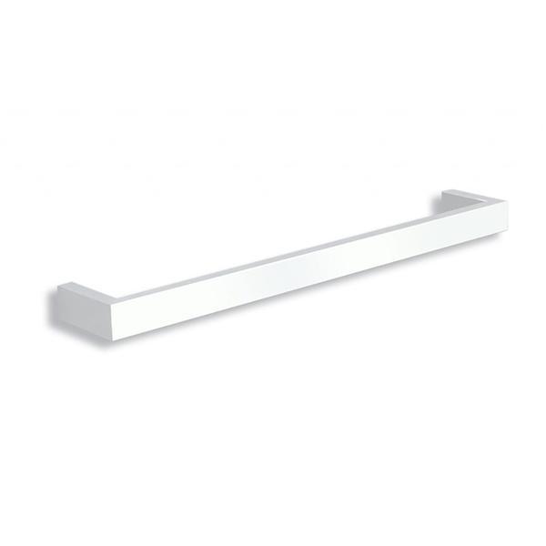 Thermogroup 12V Square Single Bar Heated Towel Rail 632mm Satin White - Burdens Plumbing