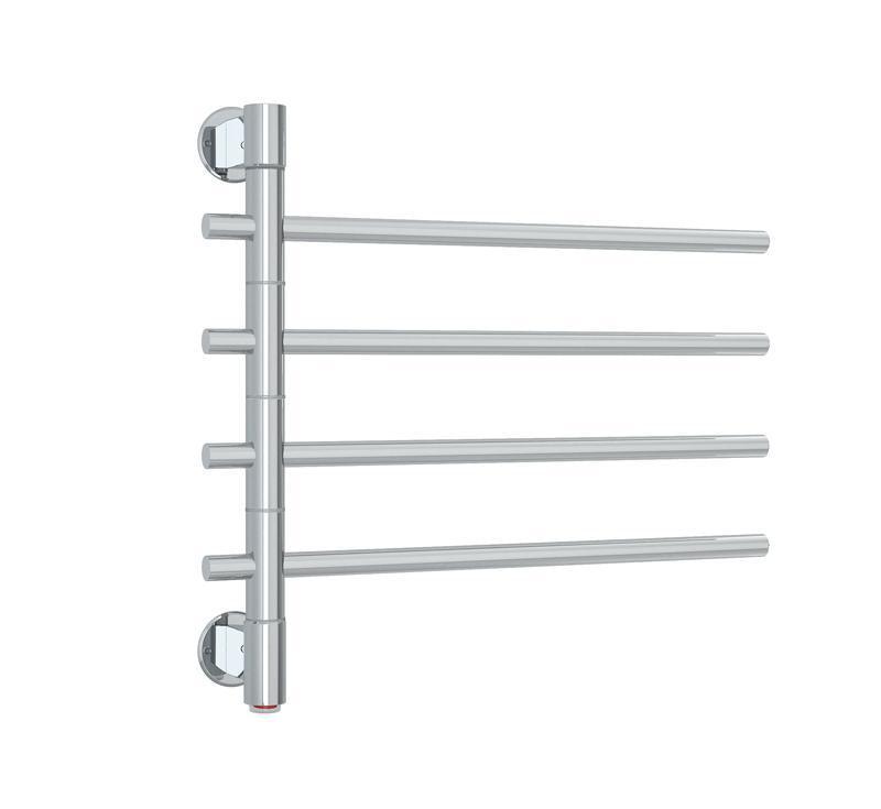 Thermorail Swivel 4 Bar Heated Rail 600X540 - Polished Stainless Steel - Burdens Plumbing