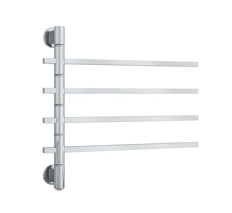 Thermorail Swivel Square 4 Bar Heated 600X540 - Polished Stainless Steel - Burdens Plumbing