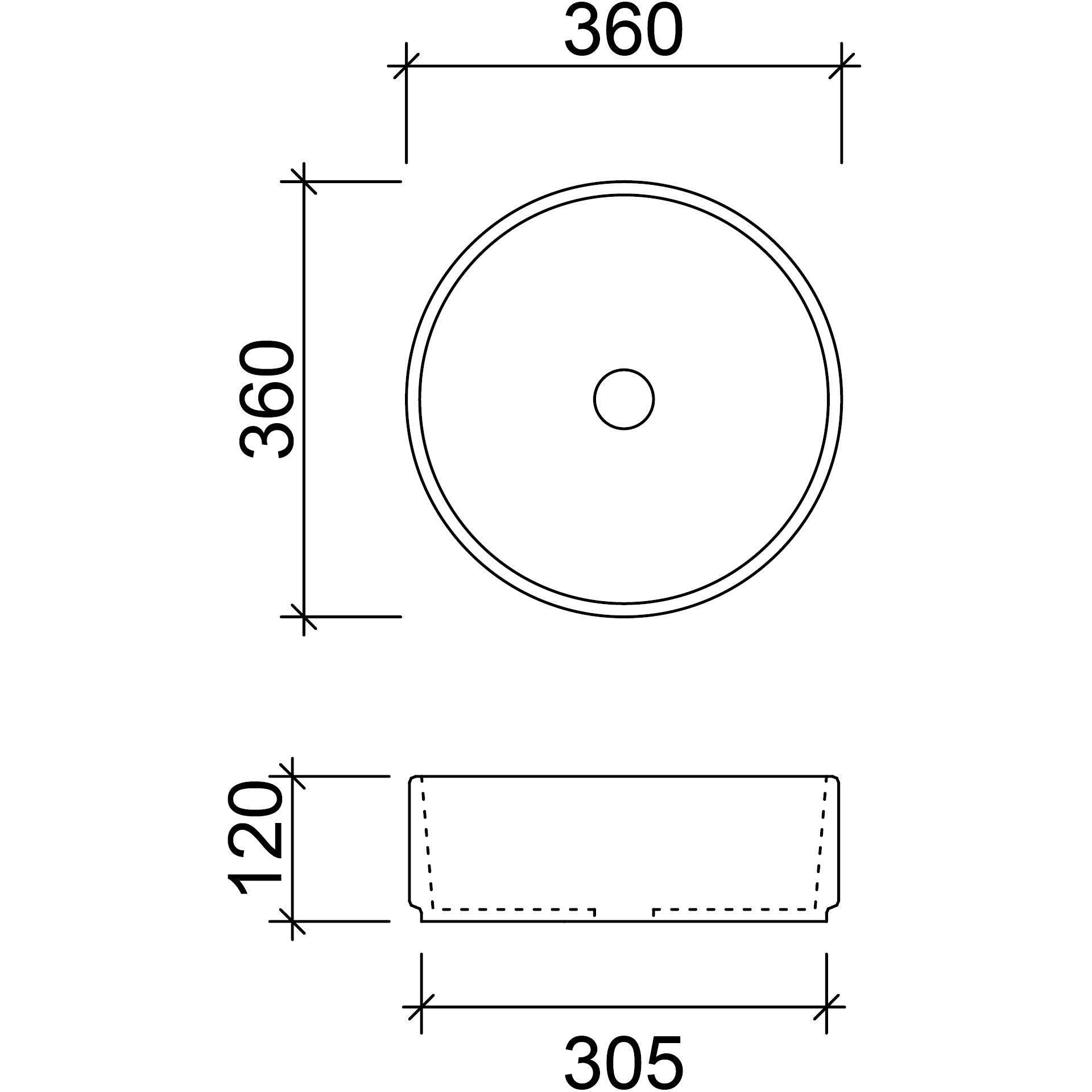 Timberline Allure Above Counter Basin Black - Burdens Plumbing