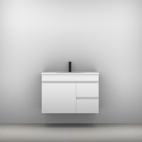 Timberline Bargo Wall Hung Vanity With Alpha Ceramic Top - Burdens Plumbing