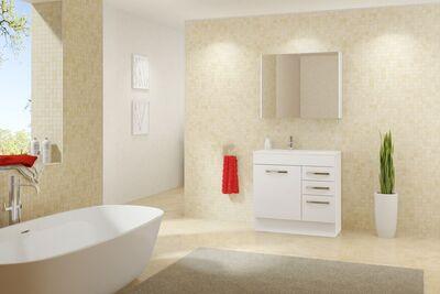 TIMBERLINE INDIANA 900 FREE STANDING VANITY WITH ALPHA TOP - Burdens Plumbing