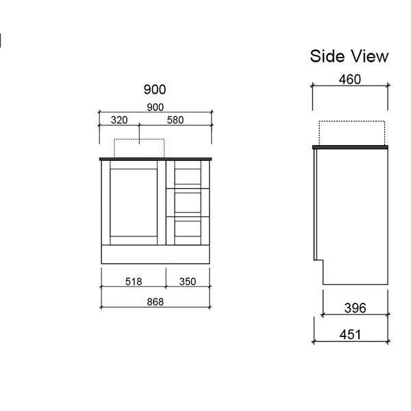 TIMBERLINE VICTORIA F/STAND 1200 VANITY INC ALPHA TOP - Burdens Plumbing