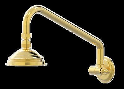 Tudor Wall Shower Arm & Rose - Gold (C31.071.1.11) - Burdens Plumbing