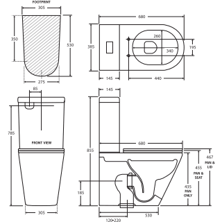 Urban II Extra Height Back To Wall Toilet Suite - Burdens Plumbing