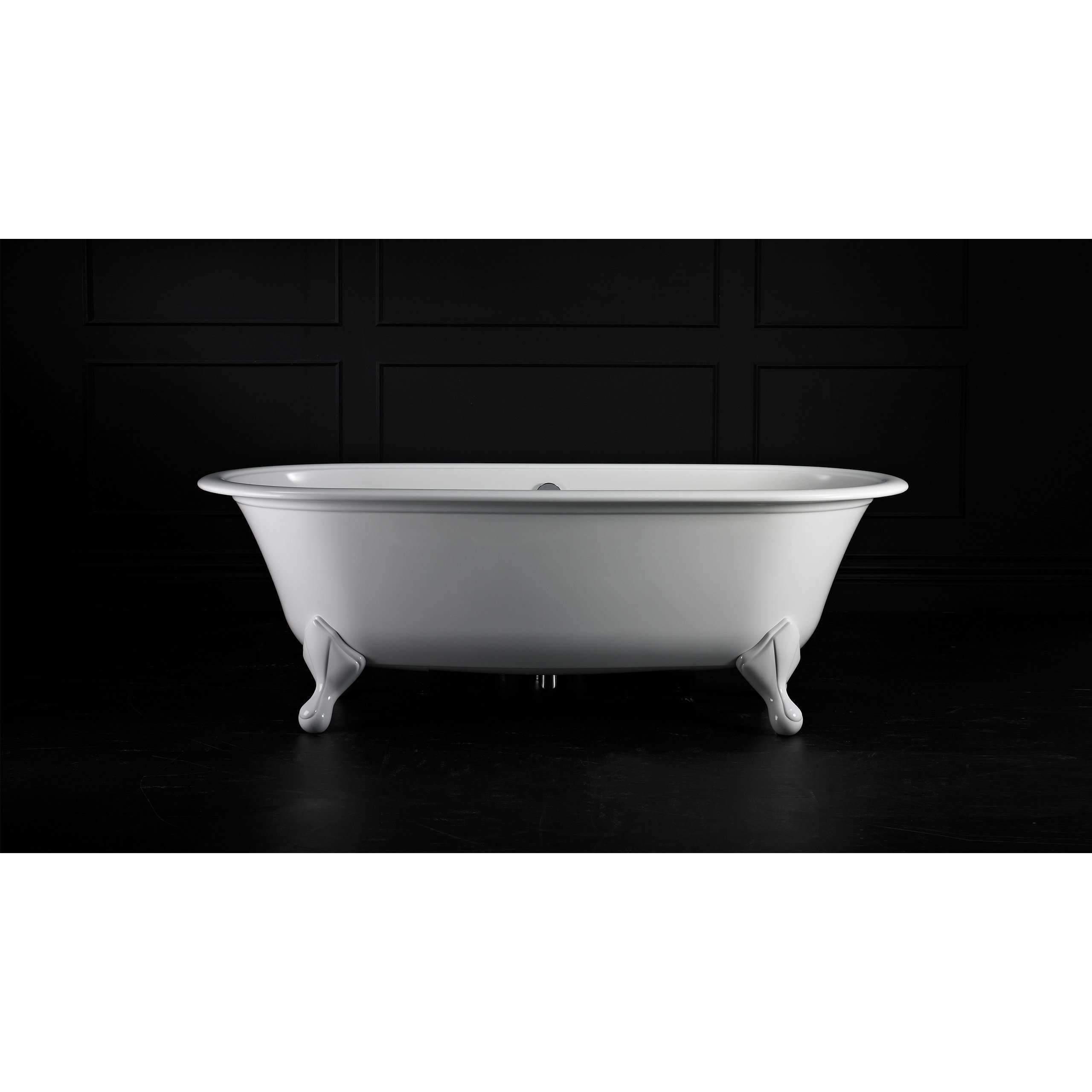 V+A Radford Freestanding Bath Quarrycast White Feet - Burdens Plumbing