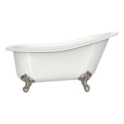 V+A SHROPSHIRE FREESTANDING BATH BRUSHED NICKEL BALL & CLAW FEET - Burdens Plumbing