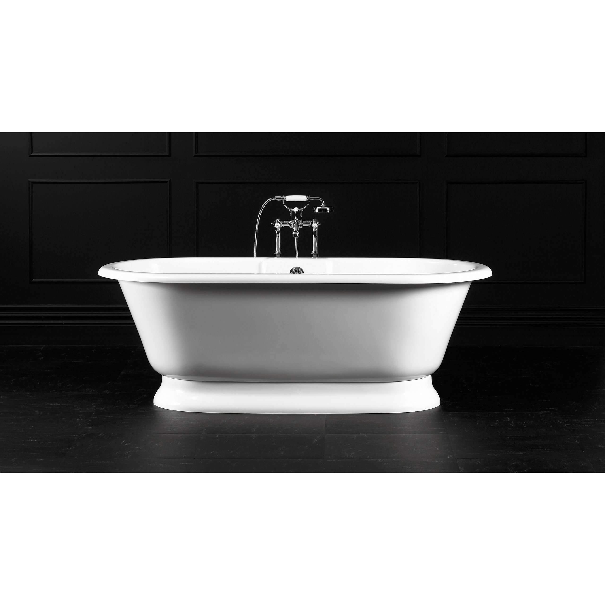 V+A York Freestanding Bath Quarrycast White - Burdens Plumbing