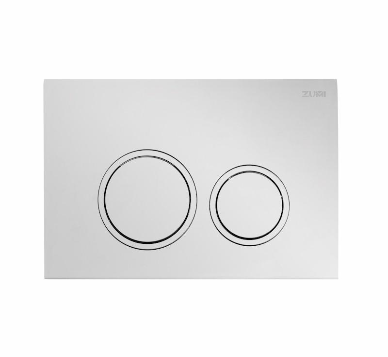 Zumi Java Round Abs Flush Plate Chrome - Burdens Plumbing