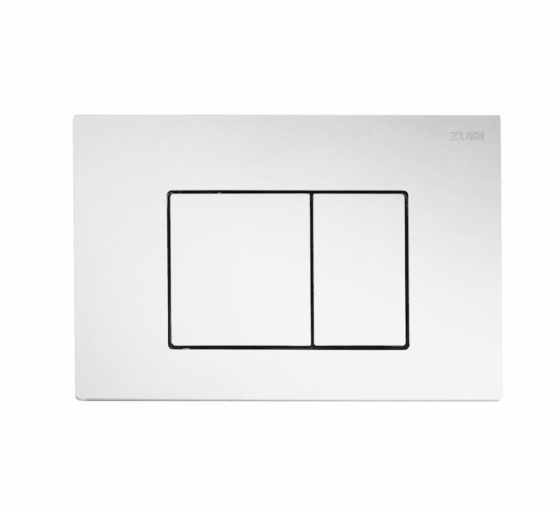 Zumi Java Square Abs Flush Plate Chrome - Burdens Plumbing