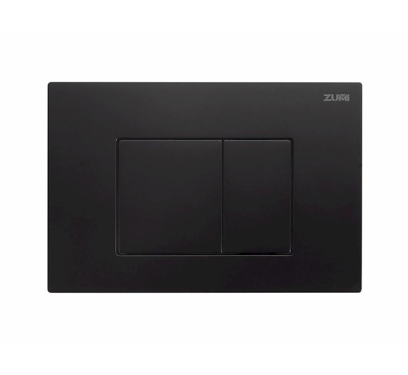 Zumi Java Square Abs Flush Plate Matte Black - Burdens Plumbing