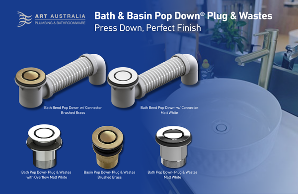 Upgrade Your Bathroom with Plug & Wastes Pop Down® Basin and Bath Wastes: Sleek, Modern, and Effortless