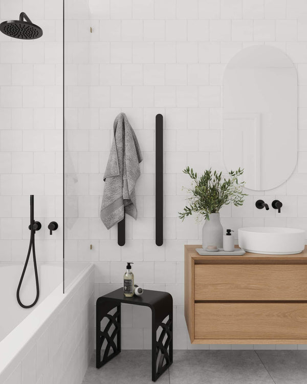 Black Heated Towel Ladders & Rails