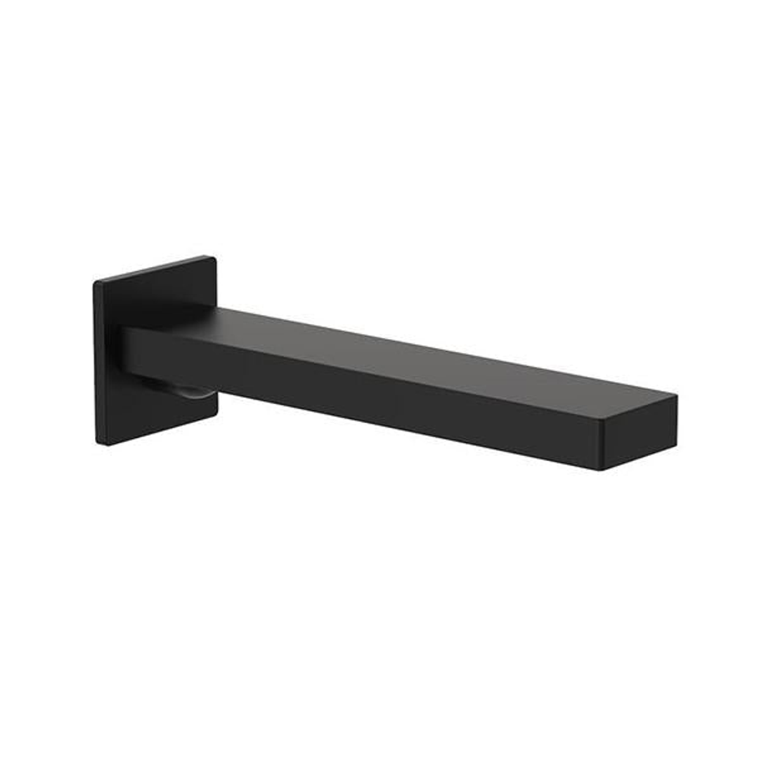 Clark Square Wall Basin/Bath Outlet 220mm Matte Black