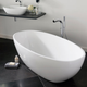 V+A Barcelona Matte Stone Freestanding Bath Quarrycast White Matte 1785mm