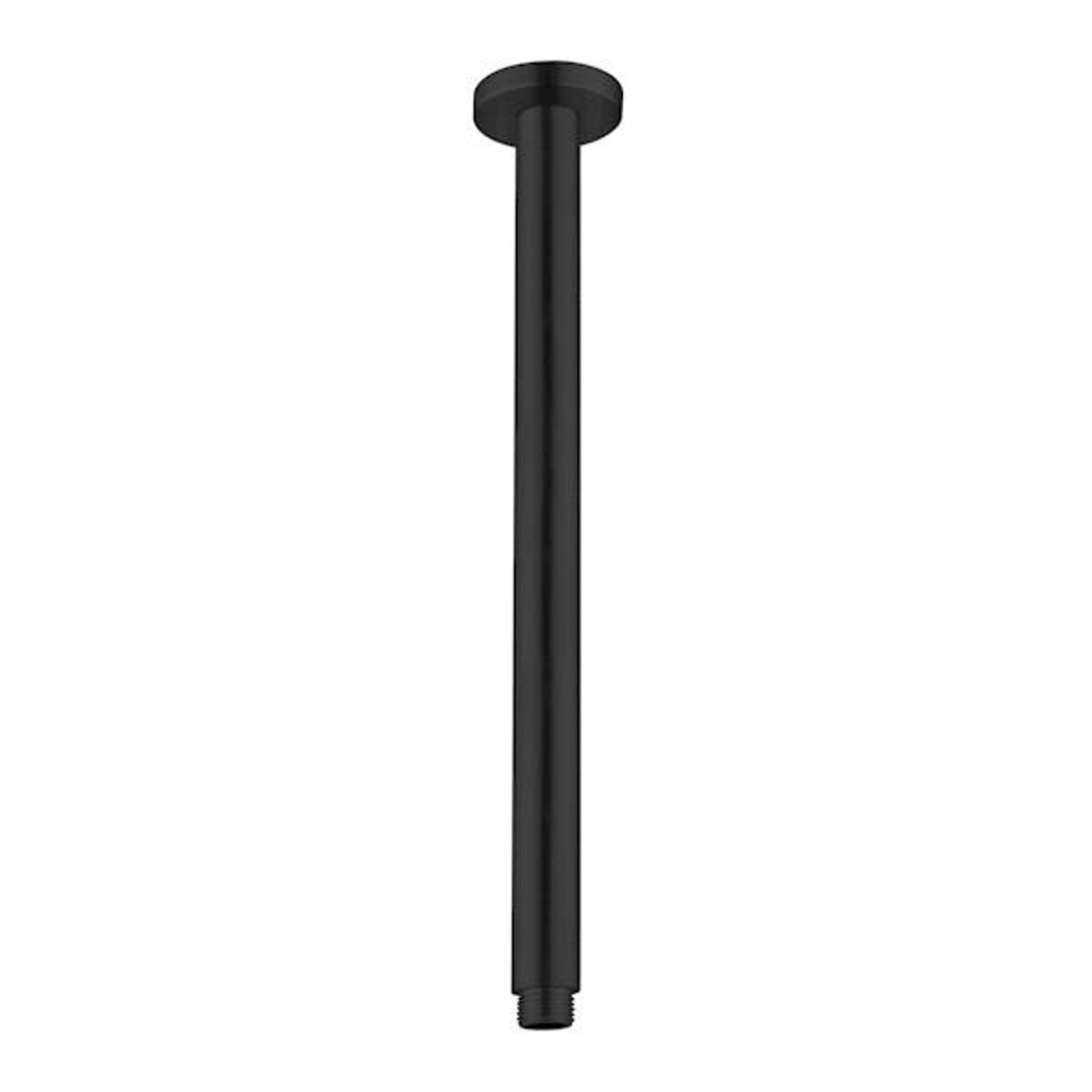 Nero Round Ceiling Arm 300mm Matte Black