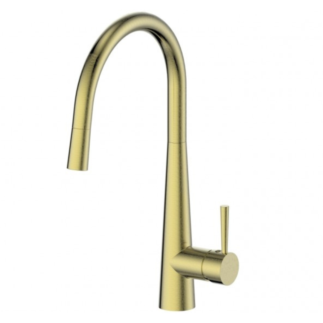 Greens Galiano Pull Down Sink Mixer Brushed Brass